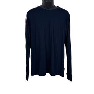 Denim & Flower  Ricky Singh Navy Long Sleeve tee Size M NWT